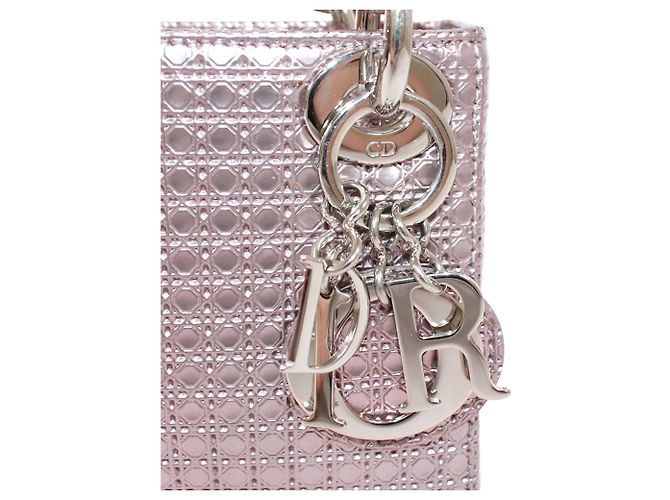 Borsa a tracolla Christian Dior Lady Micro Cannage Mini Argento - vista 14
