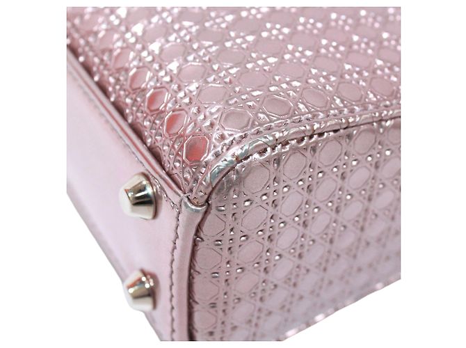 Borsa a tracolla Christian Dior Lady Micro Cannage Mini Argento - vista 15
