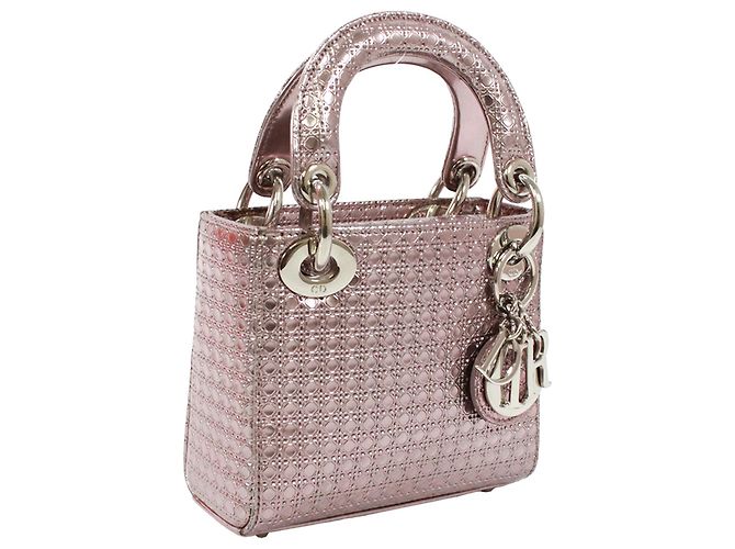 Borsa a tracolla Christian Dior Lady Micro Cannage Mini Argento - vista 2