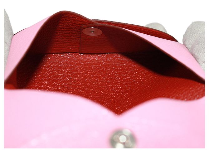 Tarjetero Hermès Calvi Verso Rosa Roja - vista 10