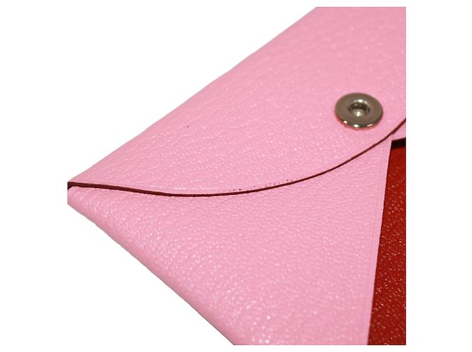 Tarjetero Hermès Calvi Verso Rosa Roja - vista 11