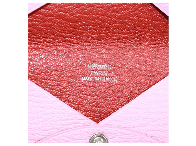 Tarjetero Hermès Calvi Verso Rosa Roja - vista 9
