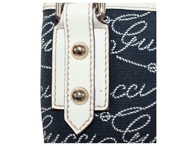 Borsa a tracolla Gucci blu navy e bianco - vista 11