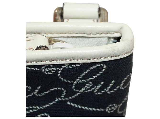 Borsa a tracolla Gucci blu navy e bianco - vista 12