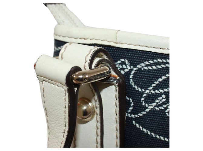 Borsa a tracolla Gucci blu navy e bianco - vista 15