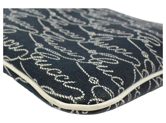 Borsa a tracolla Gucci blu navy e bianco - vista 5