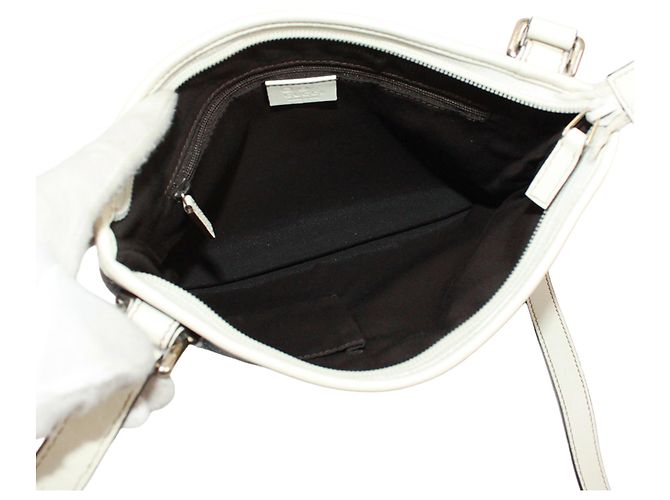 Borsa a tracolla Gucci blu navy e bianco - vista 7