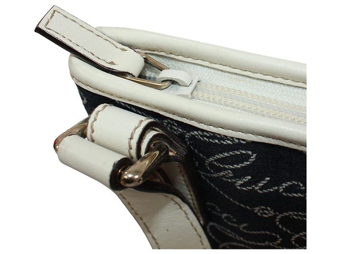 Borsa a tracolla Gucci blu navy e bianco - vista 9