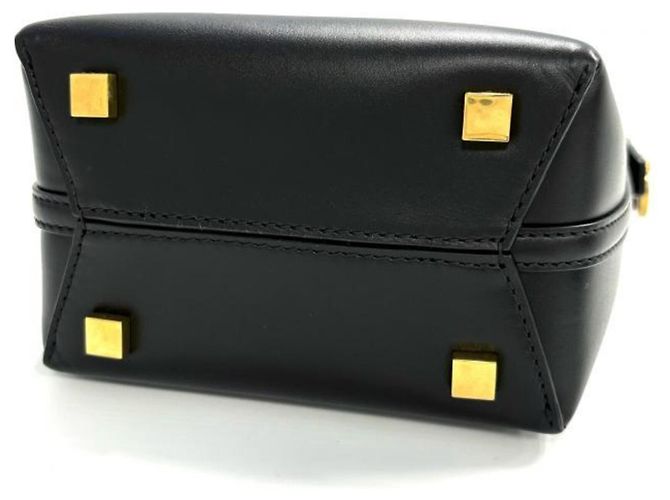 Mini Bolsa Bucket LE 37 em pele de cordeiro preta Saint Laurent Preto - vista 3