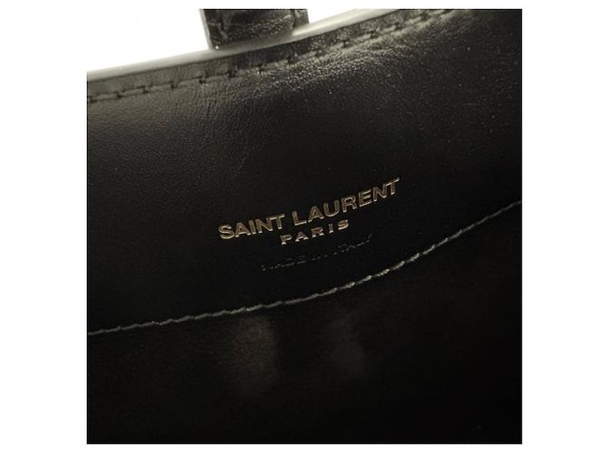 Mini Bolsa Bucket LE 37 em pele de cordeiro preta Saint Laurent Preto - vista 5