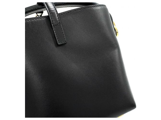 Mini Bolsa Bucket LE 37 em pele de cordeiro preta Saint Laurent Preto - vista 8