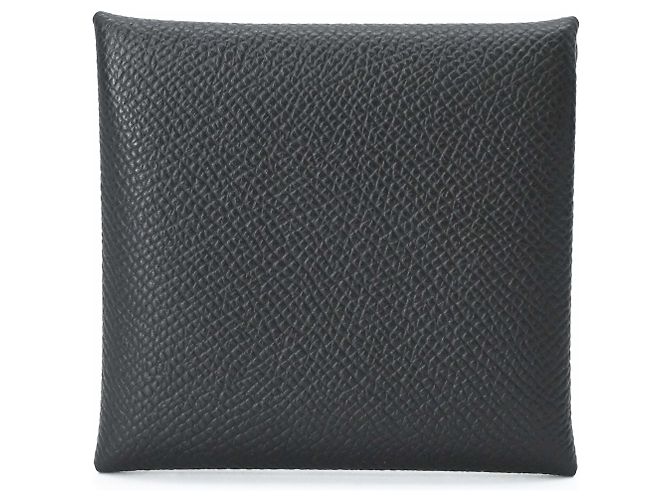 Monedero Bastia en piel Epsom Hermès Negro - vista 2