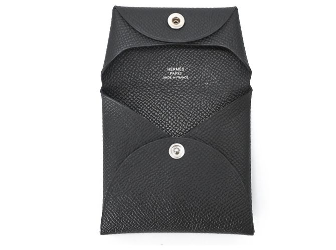 Monedero Bastia en piel Epsom Hermès Negro - vista 6