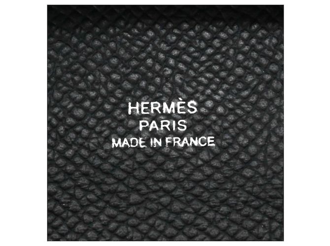 Monedero Bastia en piel Epsom Hermès Negro - vista 7