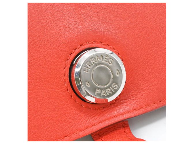 Hermès Cartera larga Dogon Duo GM en piel Swift bi-fold Roja - vista 13