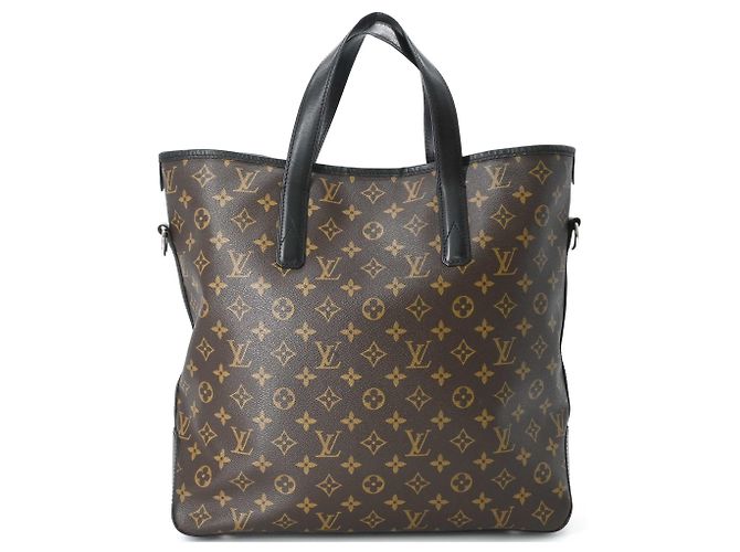Borsa Tote Louis Vuitton Monogram Macassar Davis Marrone - vista 2