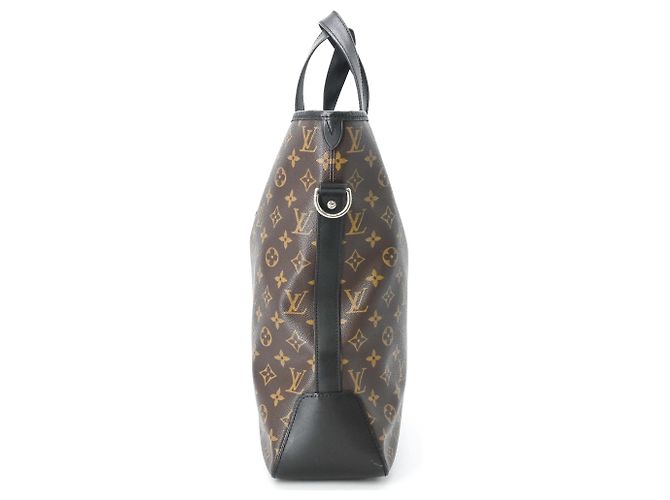 Borsa Tote Louis Vuitton Monogram Macassar Davis Marrone - vista 3