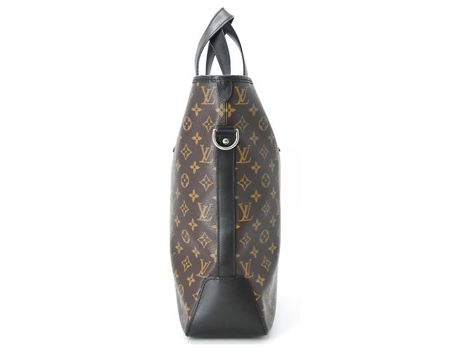 Borsa Tote Louis Vuitton Monogram Macassar Davis Marrone - vista 4