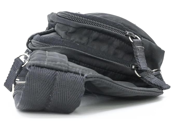 Borsa a tracolla in nylon nero Prada - vista 3