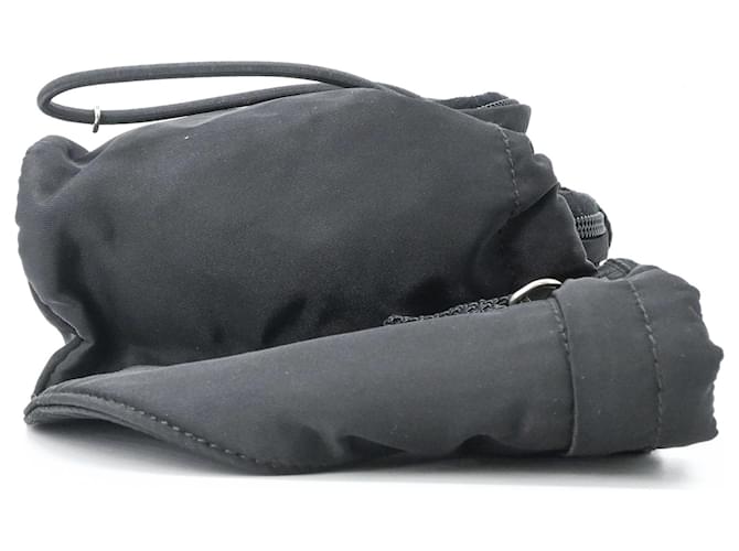 Borsa a tracolla in nylon nero Prada - vista 4
