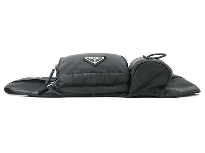 Borsa a tracolla in nylon nero Prada - vista 5