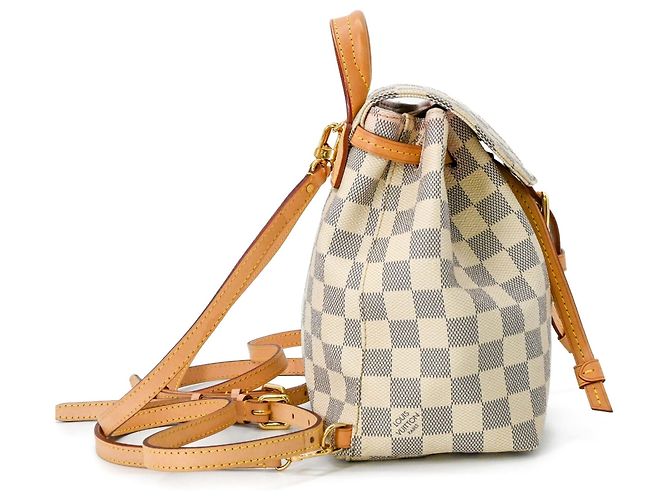 Zaino Louis Vuitton Damier Azur Speron Bianco - vista 3