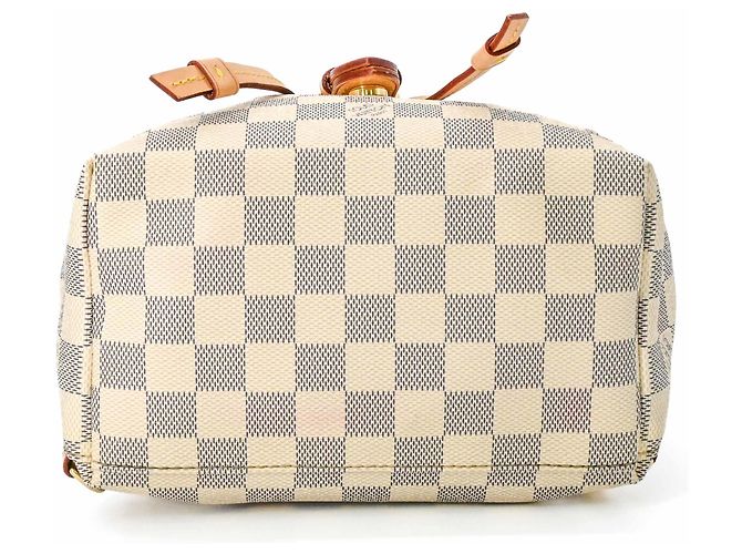 Zaino Louis Vuitton Damier Azur Speron Bianco - vista 5