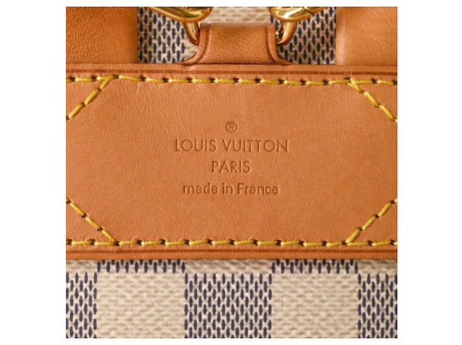 Zaino Louis Vuitton Damier Azur Speron Bianco - vista 7