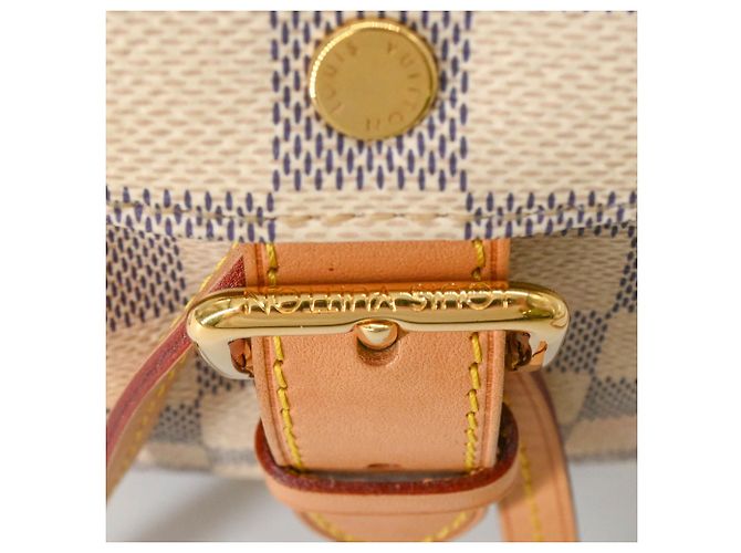 Zaino Louis Vuitton Damier Azur Speron Bianco - vista 8