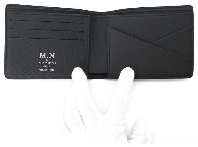 Louis Vuitton Monogram Eclipse Bi-fold Wallet Schwarz - Ansicht 7