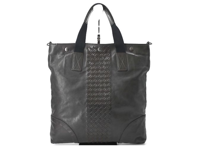 Borsa a tracolla tote Intrecciato Bottega Veneta Marrone - vista 2