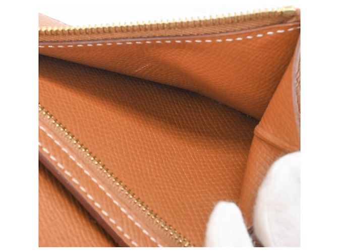 Cartera compacta de dos pliegues Hermès Bearn Castaño - vista 11