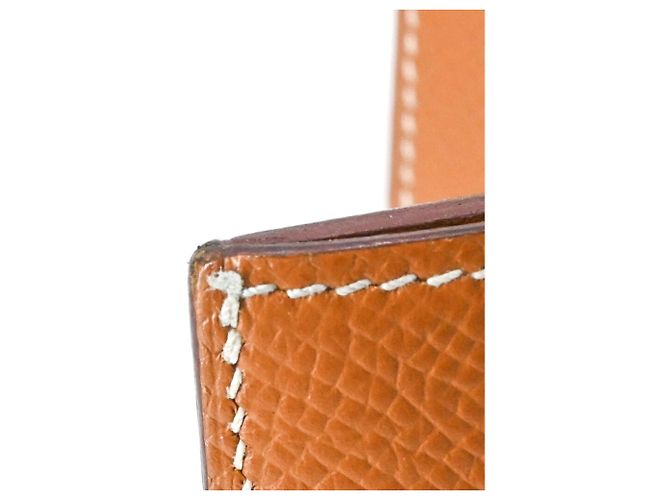 Cartera compacta de dos pliegues Hermès Bearn Castaño - vista 15