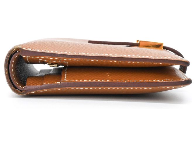 Cartera compacta de dos pliegues Hermès Bearn Castaño - vista 4