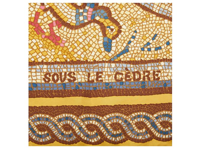 Hermès Sciarpa Hermes Carre 90 SOUS LE CEDRE Multicolore - vista 2