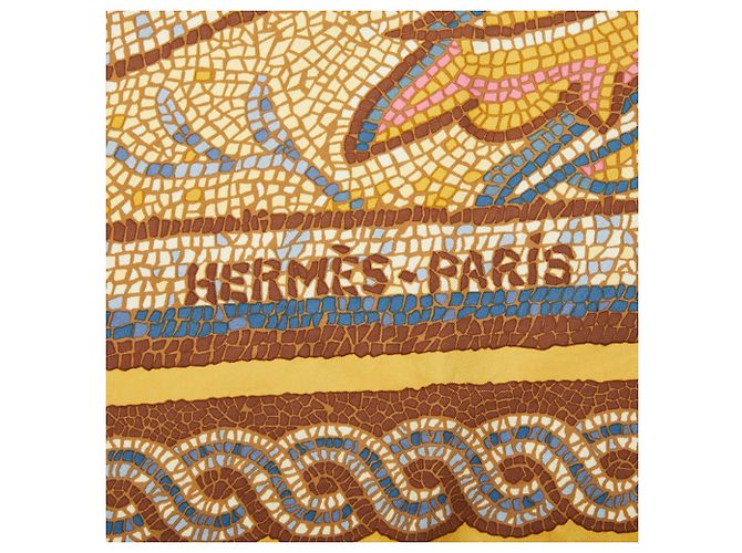 Hermès Sciarpa Hermes Carre 90 SOUS LE CEDRE Multicolore - vista 3