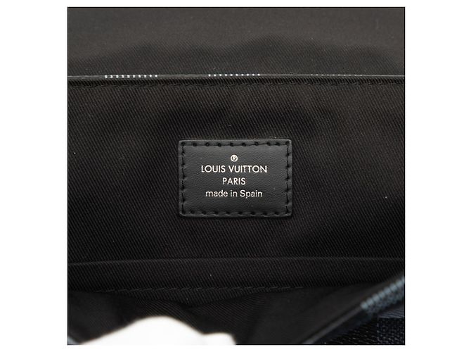 Borsa a tracolla Louis Vuitton Damier Graphite Pixel District PM Marrone Nero - vista 7
