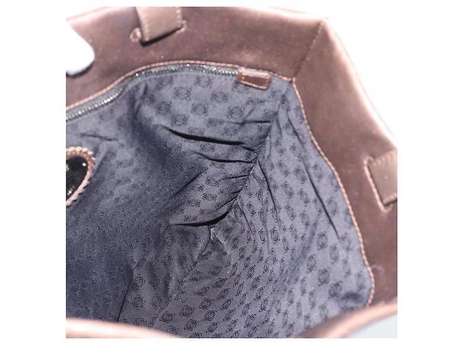 LOEWE Tote Bag Leather Bronze Auth bs36630 - view 18