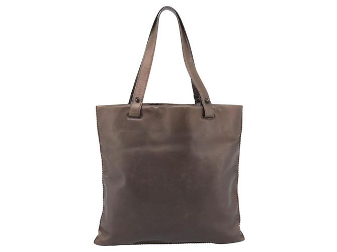 LOEWE Tote Bag Leather Bronze Auth bs36630 - view 2