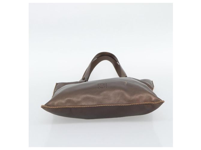LOEWE Tote Bag Leather Bronze Auth bs36630 - view 5