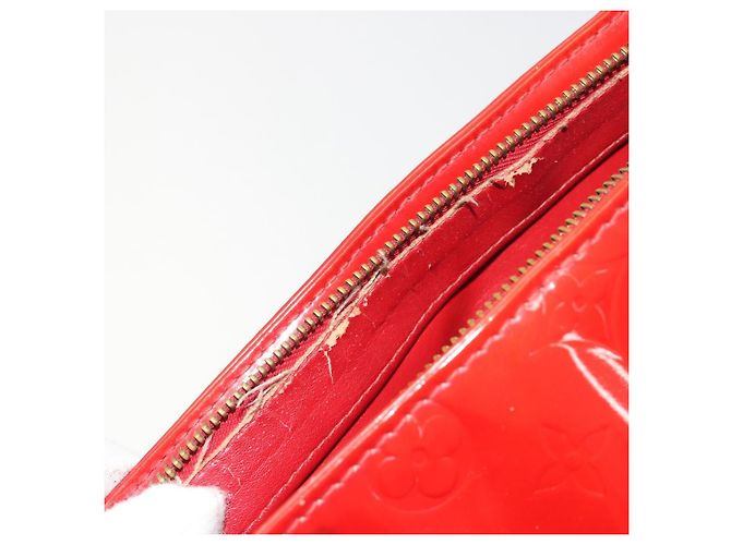 LOUIS VUITTON Borsa Monogram Vernis Houston Rouge M91092 LV Auth 194707 Rosso - vista 11