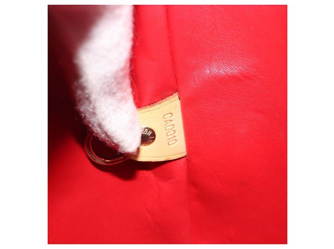 LOUIS VUITTON Borsa Monogram Vernis Houston Rouge M91092 LV Auth 194707 Rosso - vista 12
