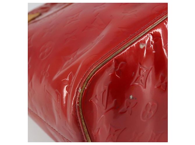 LOUIS VUITTON Borsa Monogram Vernis Houston Rouge M91092 LV Auth 194707 Rosso - vista 17