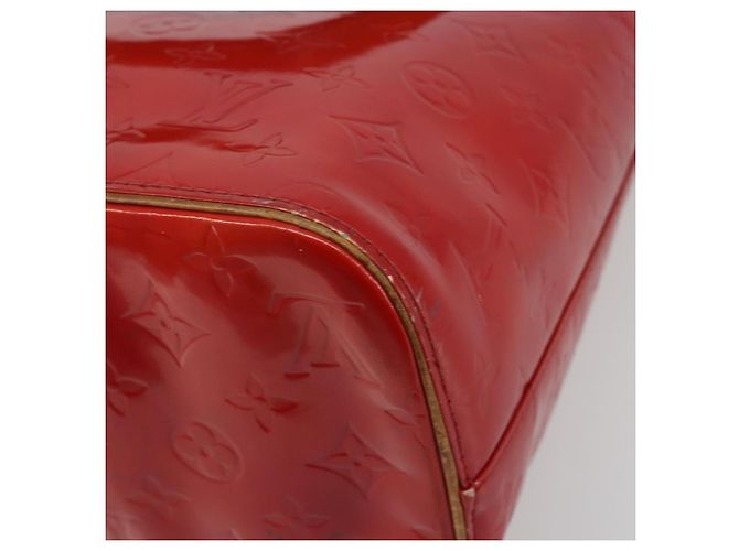 LOUIS VUITTON Borsa Monogram Vernis Houston Rouge M91092 LV Auth 194707 Rosso - vista 18