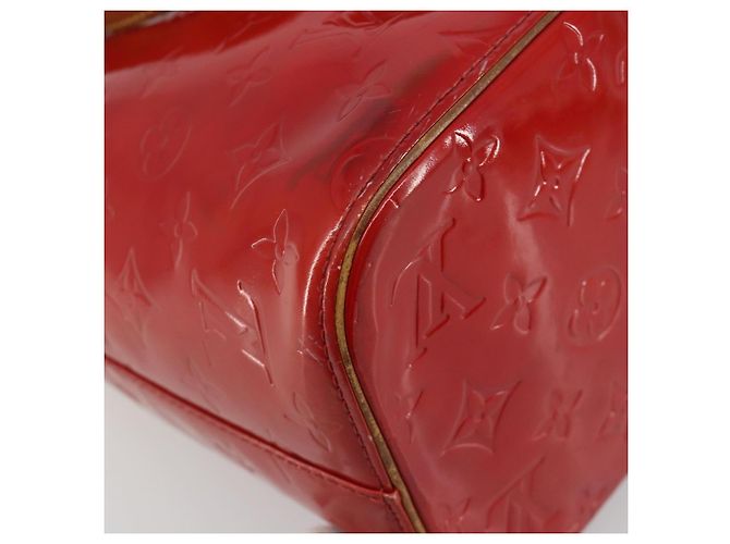 LOUIS VUITTON Borsa Monogram Vernis Houston Rouge M91092 LV Auth 194707 Rosso - vista 19