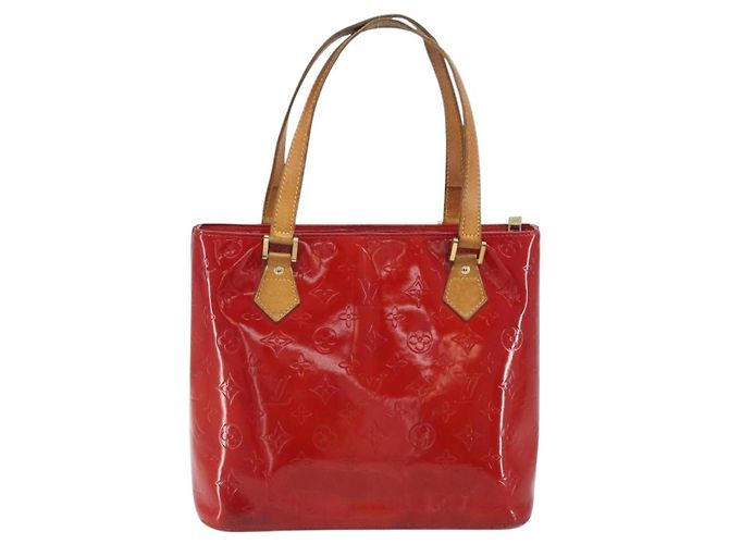 LOUIS VUITTON Borsa Monogram Vernis Houston Rouge M91092 LV Auth 194707 Rosso - vista 2