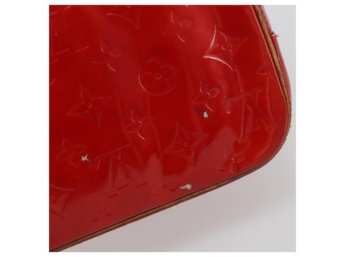 LOUIS VUITTON Borsa Monogram Vernis Houston Rouge M91092 LV Auth 194707 Rosso - vista 20