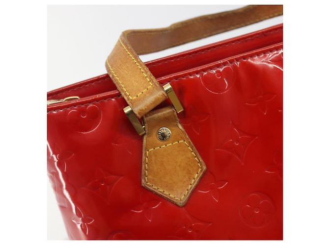 LOUIS VUITTON Borsa Monogram Vernis Houston Rouge M91092 LV Auth 194707 Rosso - vista 21
