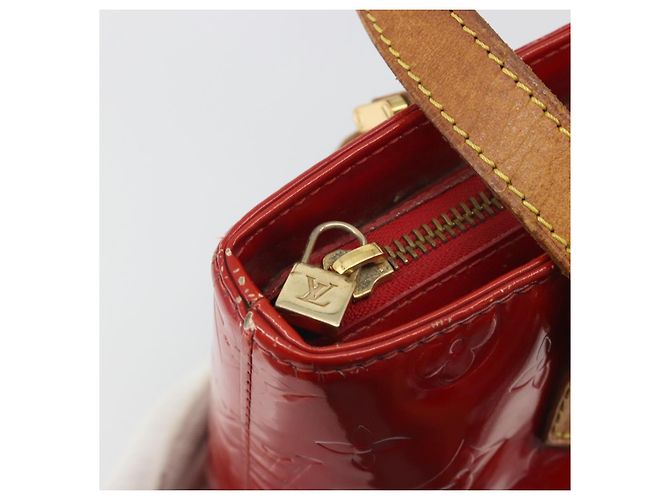 LOUIS VUITTON Borsa Monogram Vernis Houston Rouge M91092 LV Auth 194707 Rosso - vista 22