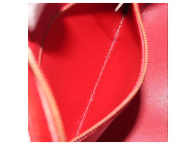 LOUIS VUITTON Borsa Monogram Vernis Houston Rouge M91092 LV Auth 194707 Rosso - vista 28